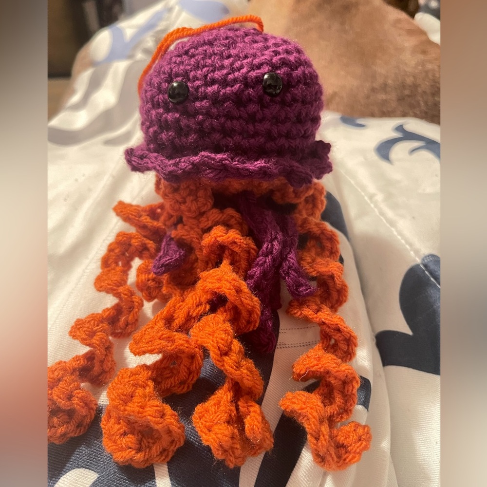 Stuffed animal. Stuffed toy. Crotchet animal. Jellyfish. Handmade gift. Handmade